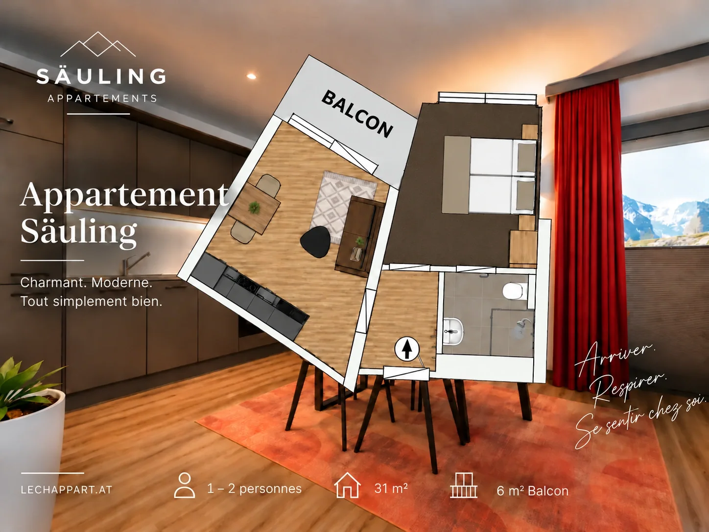 Plan de l’appartement Säuling