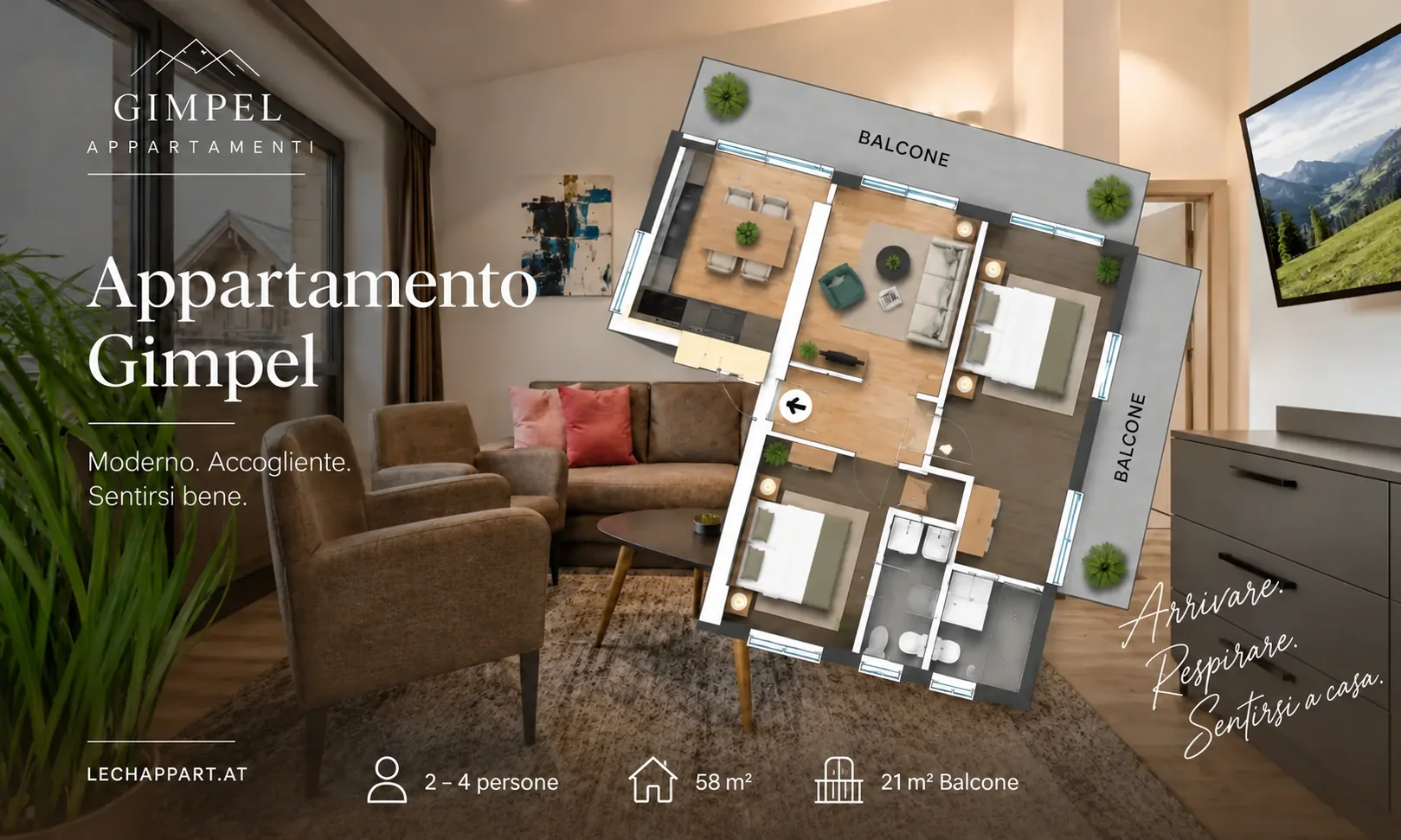 Planimetria dell’appartamento Gimpel