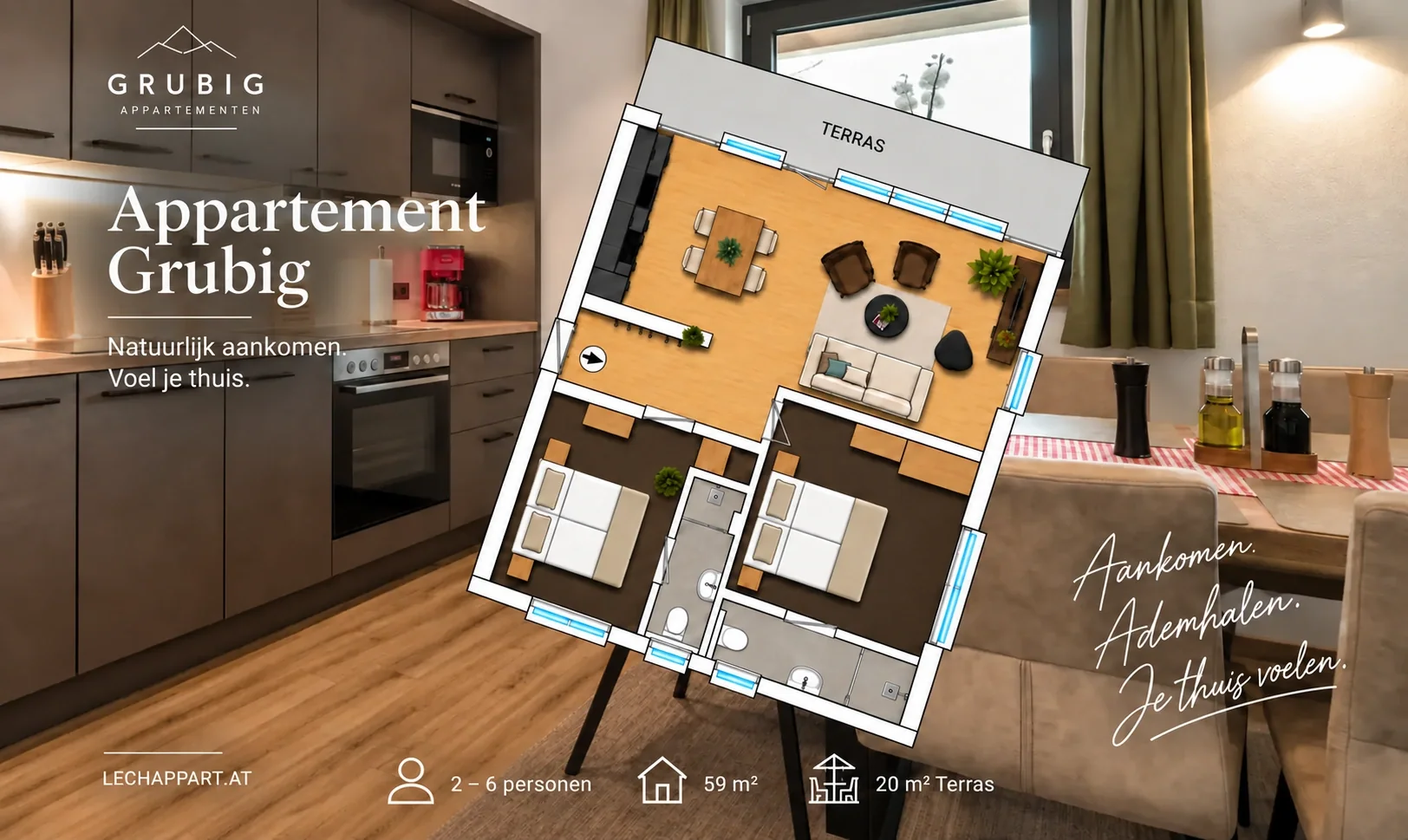 Plattegrond van appartement Grubig